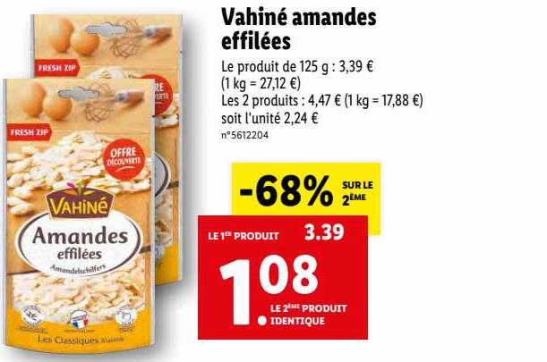 vahiné amandes effilées