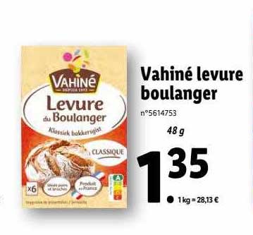 vahiné levure boulanger