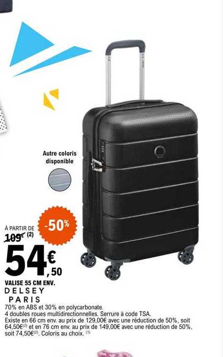 valisse 55 cm env. delsey paris