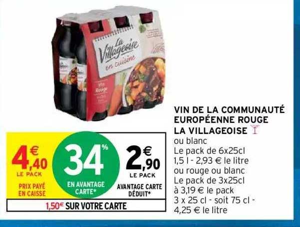 vin de la communauté européenne rouge la villageoise