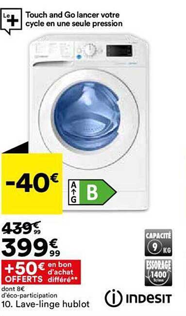 lave-linge hublot indesit