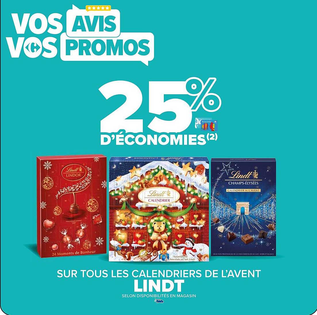 les calendriers de l'avent lindt