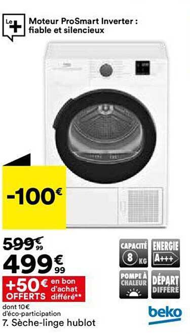 sèche-linge hublot beko