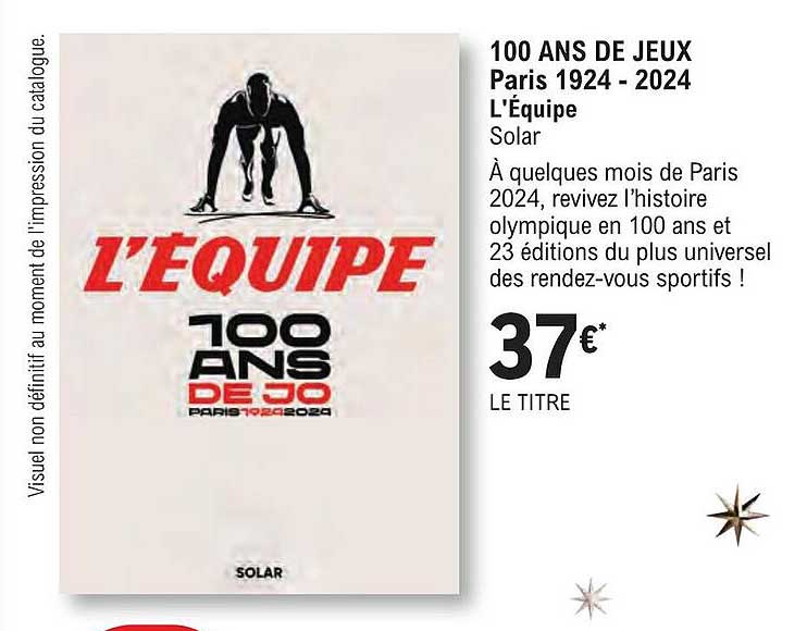100 ans de jeux paris 1924 - 2024 - l'équipe