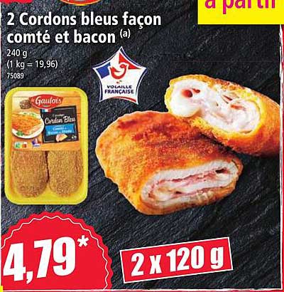 2 cordons bleus facon comte et bacon