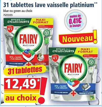31 Tablettes Lave Vaisselle Platinium