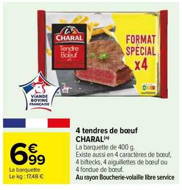4 Tendres De Bœuf Charal