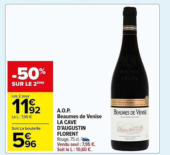 a.o.p. baumes de venise la cave d'augustin florent
