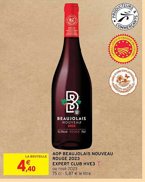 aop beaujolais nouveau rouge 2023 expert club hve3
