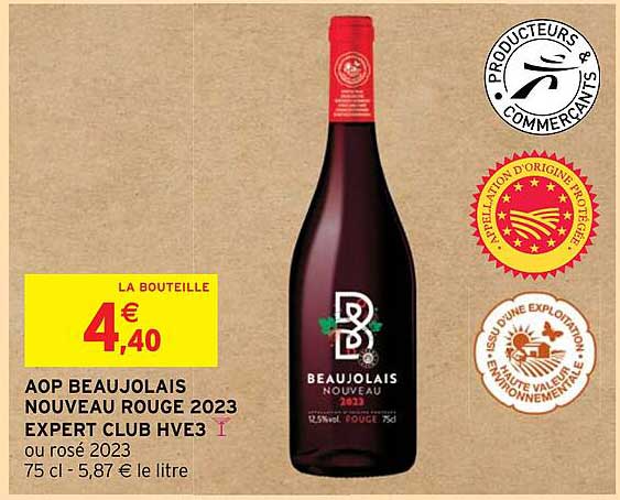 aop beaujolais nouveau rouge 2023 expert club hve3