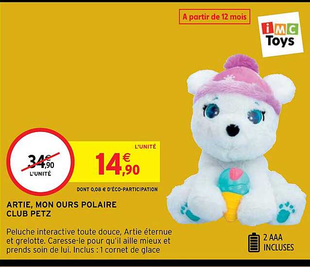 artie, mon ours polaire club petz
