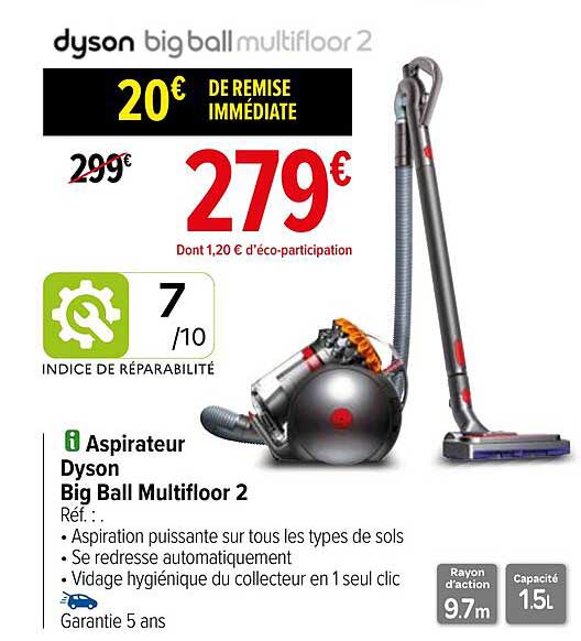 aspirateur dyson big ball multifloor 2