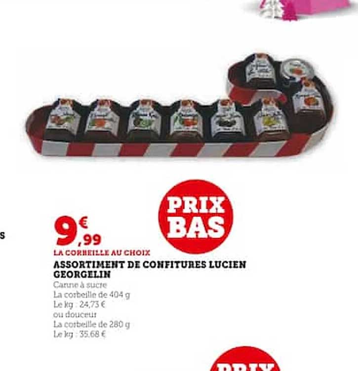 assortiment de confitures lucien georgelin