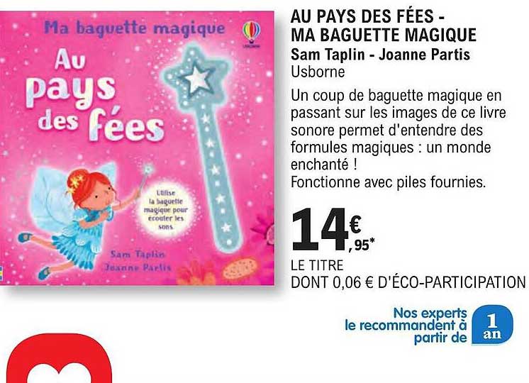 au pays des fees ma baguette magique sam taplin - joanne partis