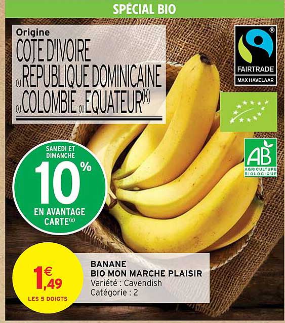 banane bio mon marche plaisir