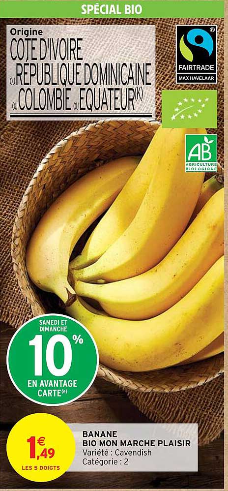 banane bio mon marché plaisir