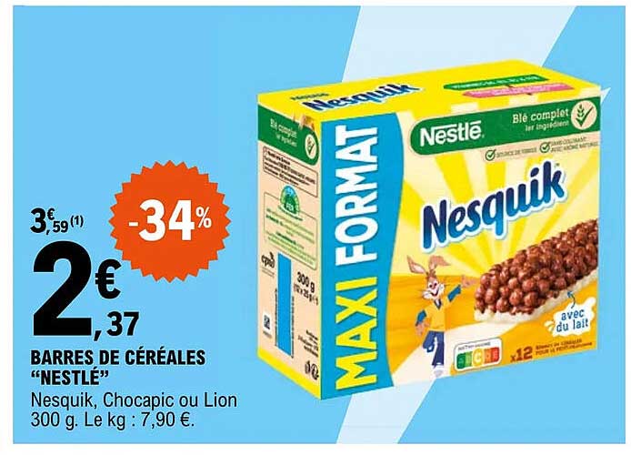 Barres De Céréales "nestlé"