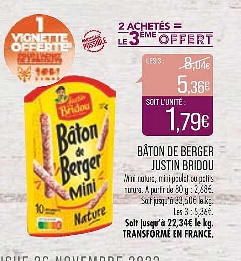 bâton de berger justin bridou
