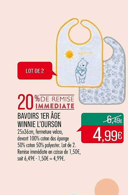 bavoirs 1er âge winnie l'ourson