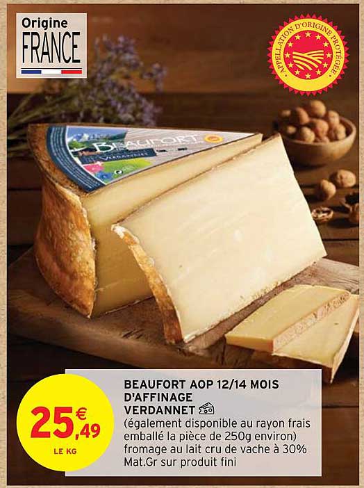 beaufort aop 12-14 mois d'affinage verdannet