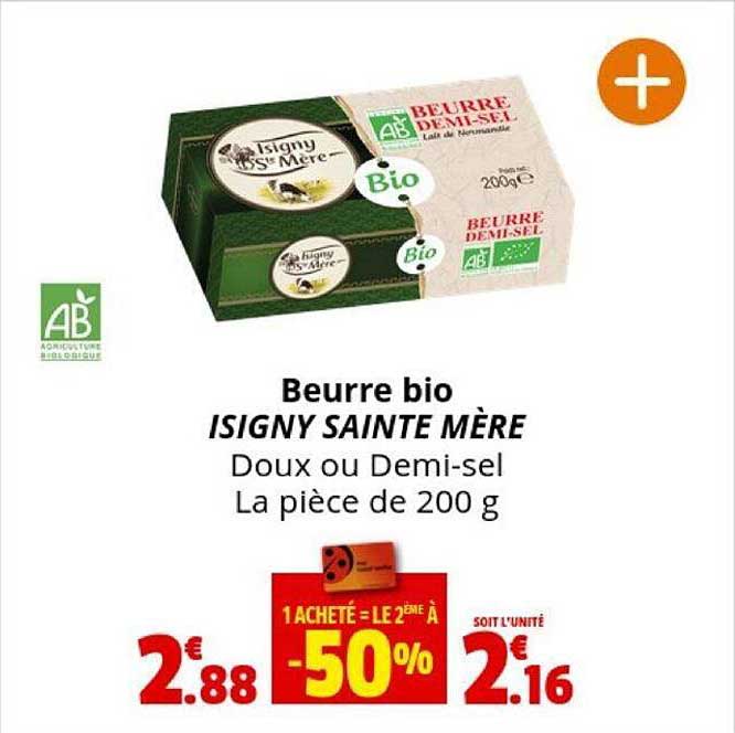 beurre bio isigny sainte mère
