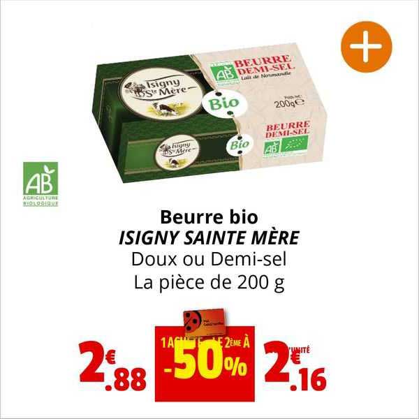 beurre bio isigny sainte mère