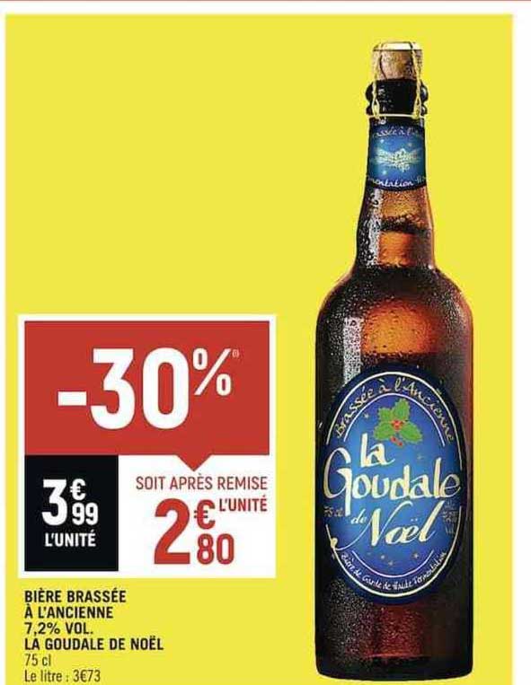 bière brassée à l'ancienne 7,2% vol. la goudale de noël