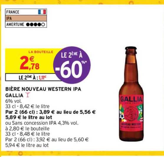 bière nouveau western ipa gallia