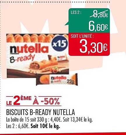 biscuits b-ready nutella