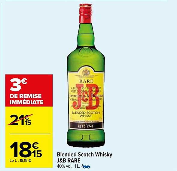 Blended Scotch Whisky J&b Rare