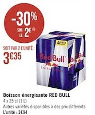 boisson énergisante red bull