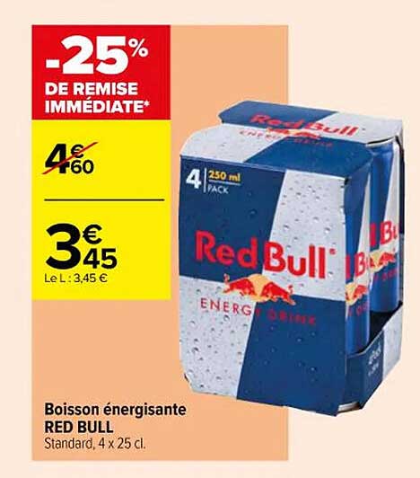 boisson énergisante red bull