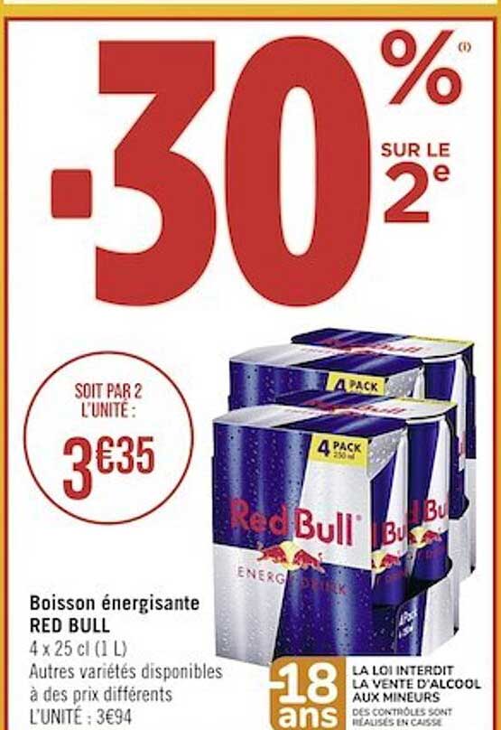 boisson énergisante red bull