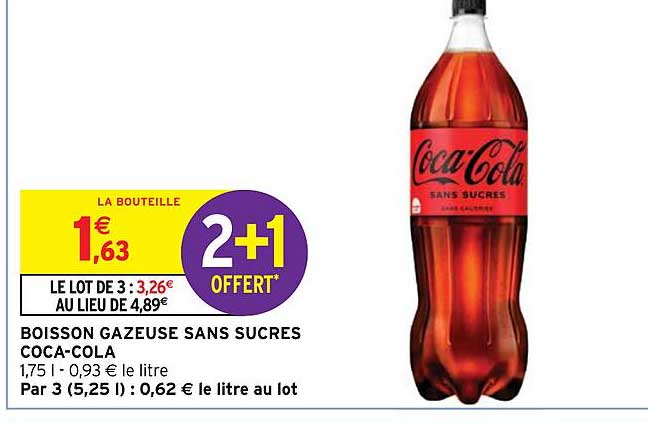 boisson gazeuse sans sucres coca-cola