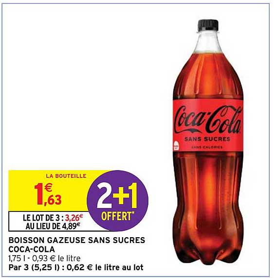 boisson gazeuse sans sucres coca-cola