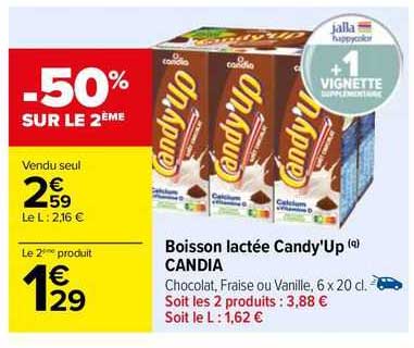boisson lactée candy'up candia