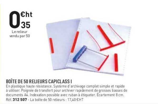boîte de 50 relieurs capiclass I