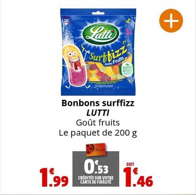 bonbons surffizz lutti goût fruits