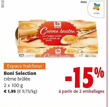 boni sélection crème brûlée