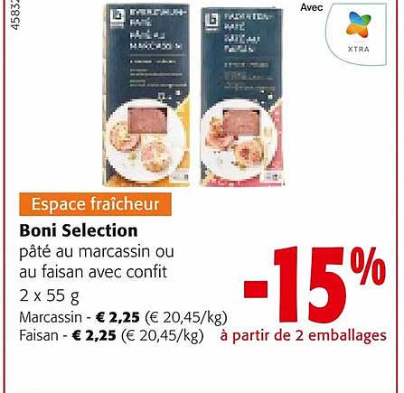 boni sélection pâté au marcassin ou au faisan avec confit