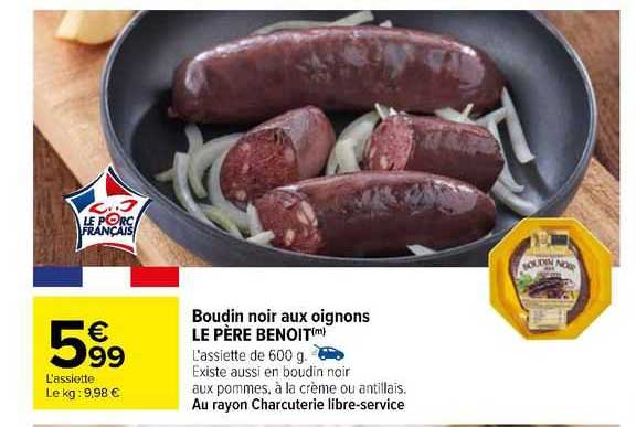 boudin noir aux oignons le père benoit