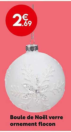 boule de noël verre ornement flocon