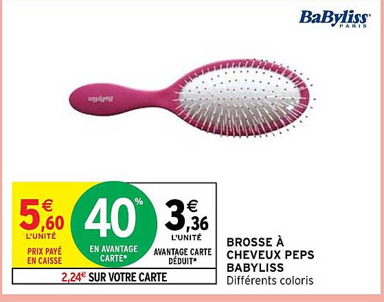 brosse à cheveux peps babyliss