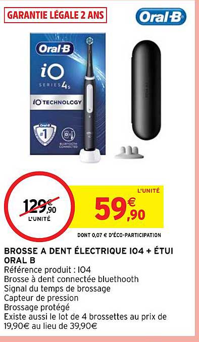 brosse a dent électrique 104 + étui oral b