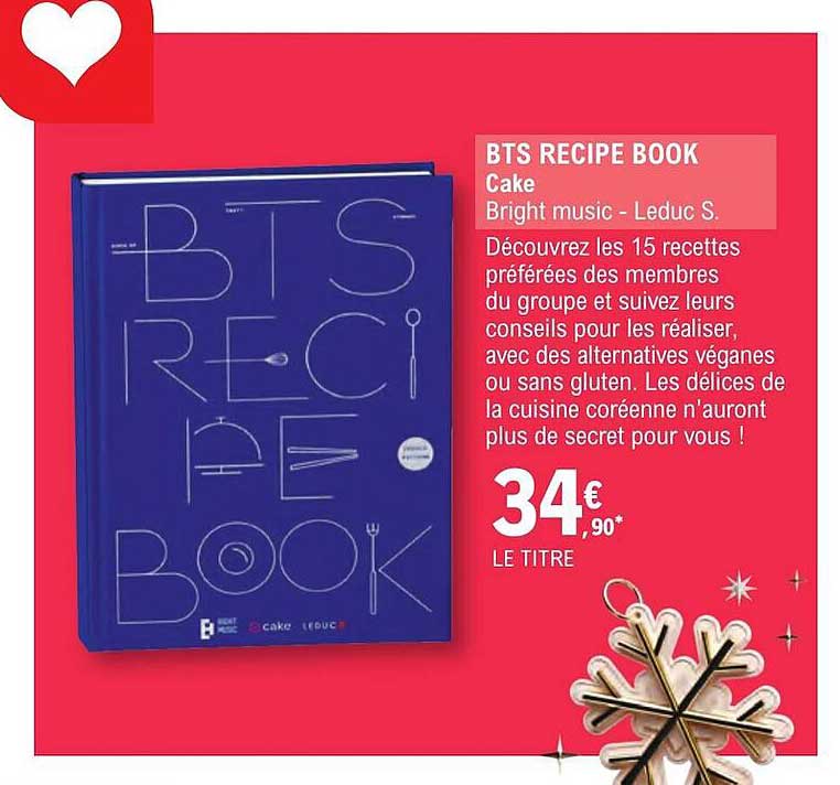 bts recipe book - cake