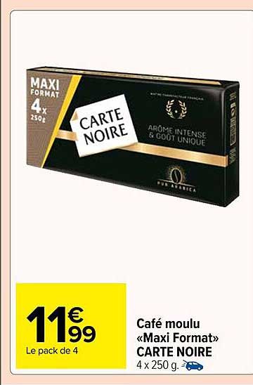 café moulu "maxi format" carte noire