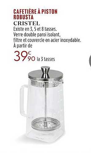 cafetière à piston robusta cristel