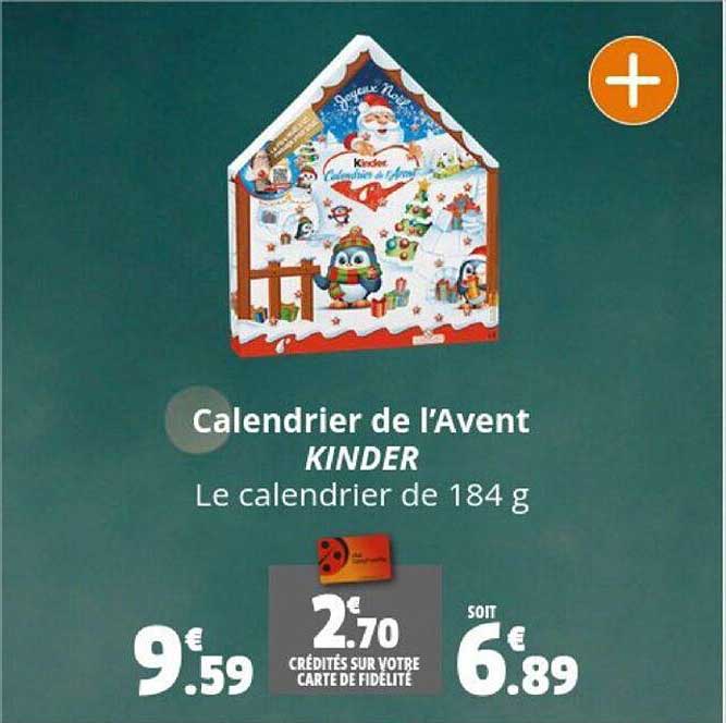 calendrier de l'avent kinder