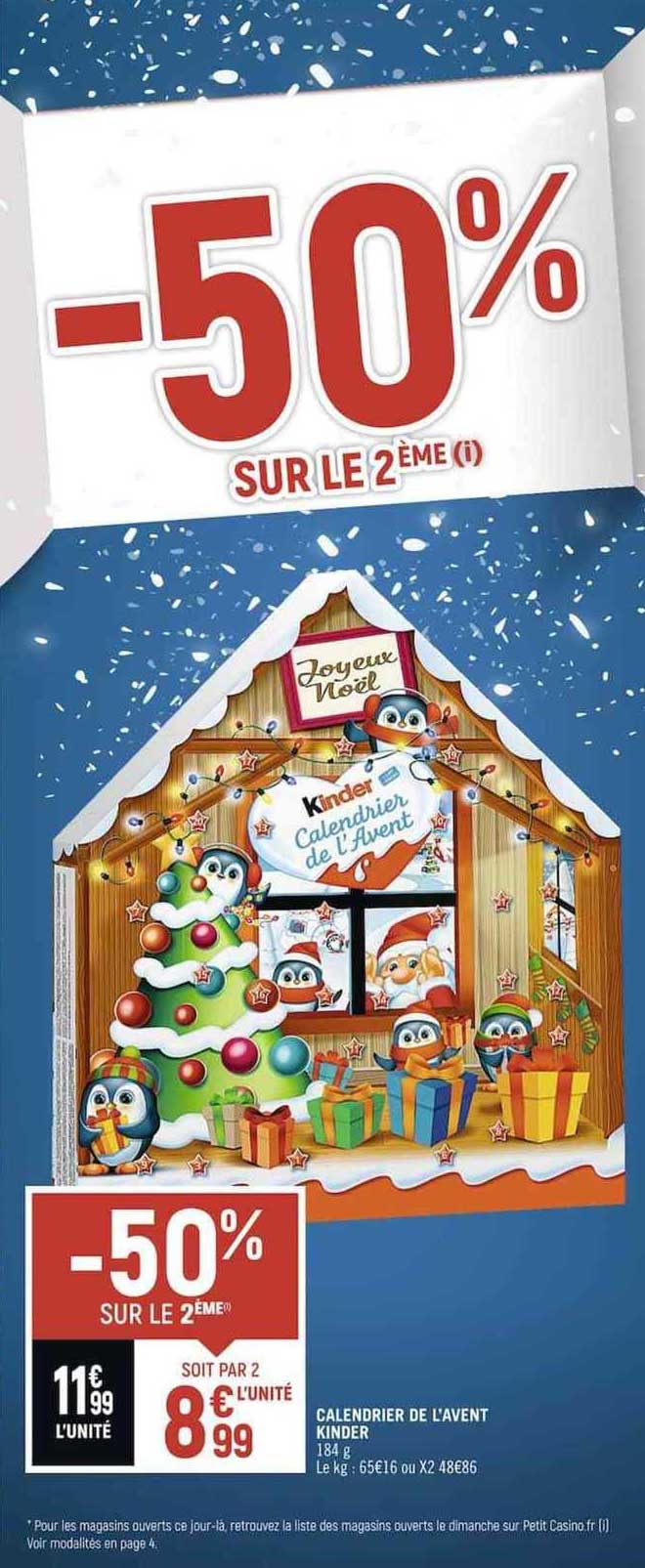 calendrier de l'avent kinder