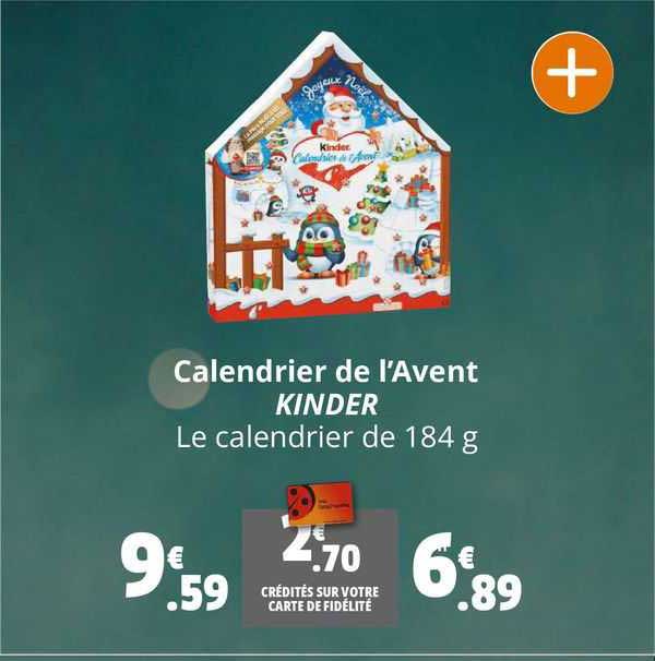 calendrier de l'avent kinder